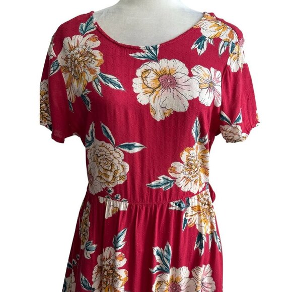 Roxy Dress Hello Cilento Short Sleeve Mini Back Cut-Out Boho Women's Size M - Picture 3 of 10
